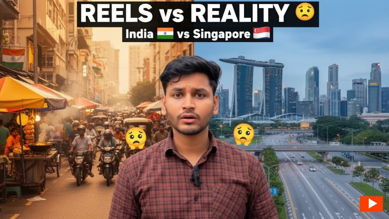 India vs Singapore Life - Jo Reels Nahi Dikhati 😔 (Reality Check) #singapore #wanderlustmark
