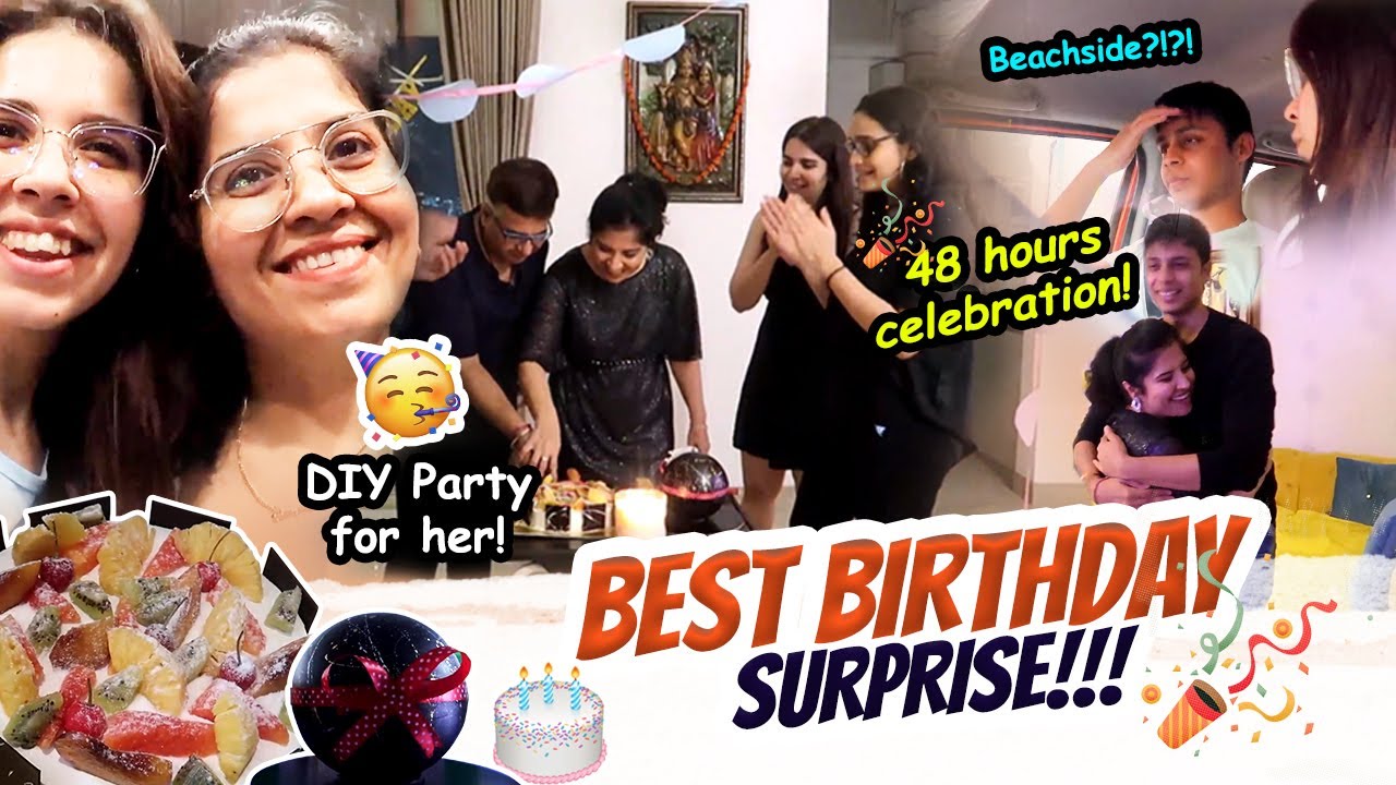 *BEACHSIDE 🏖️  STAYCATION* for MOM'S 45th Birthday Vlog! DIY themed decor & 48 hr Party! | Heli Ved