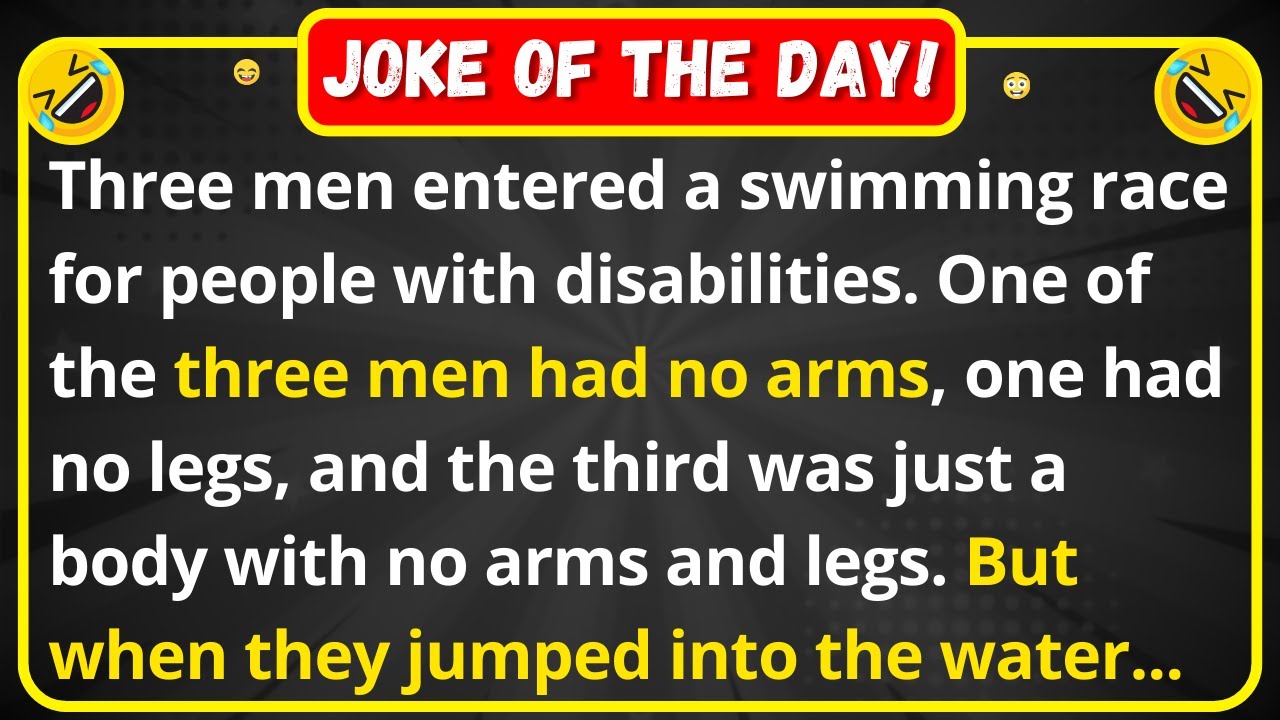 Three men entered a swimming race for people with disabilities - dark humor | joke of the day