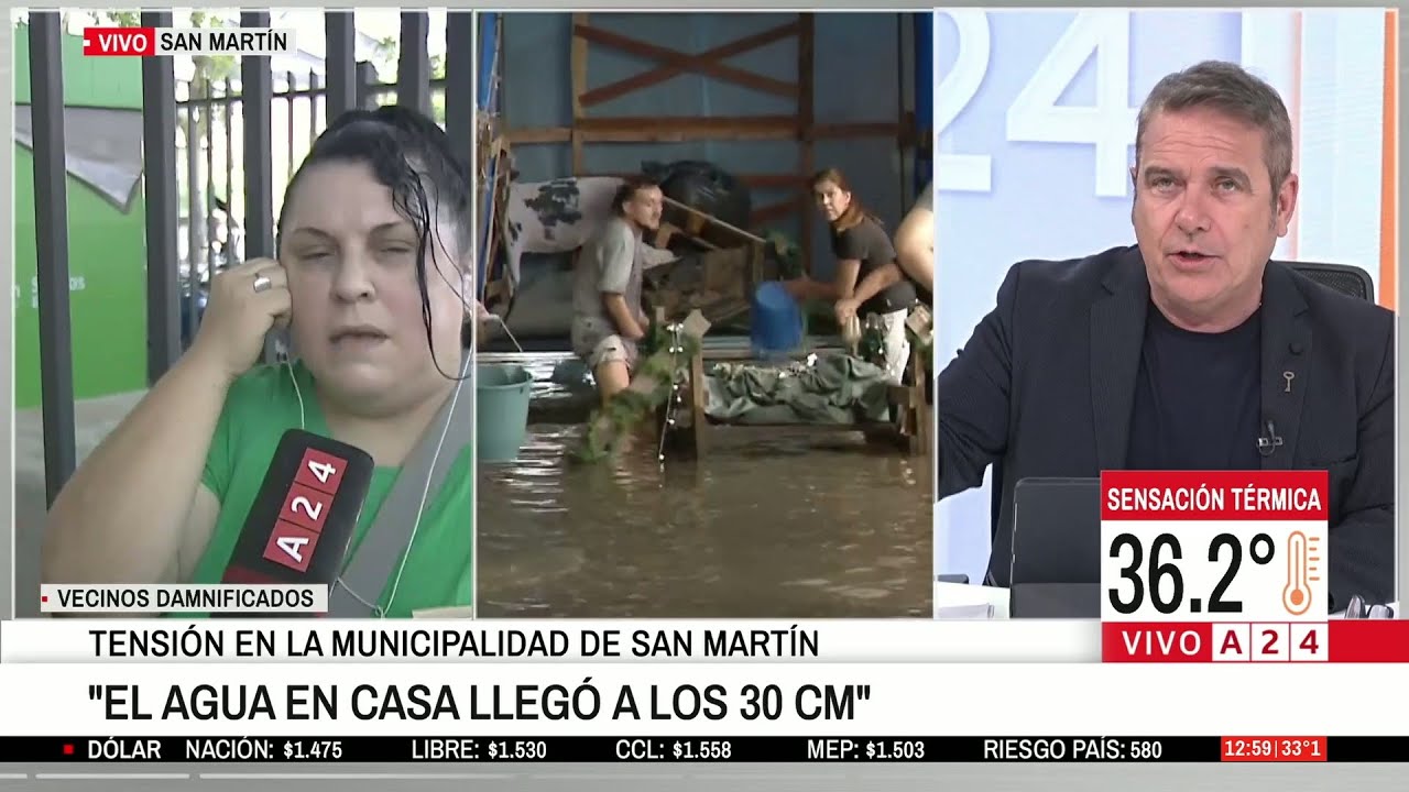 🔴 VECINOS DE SAN MARTÍN RECLAMAN TRAS LA INUNDACIÓN: 