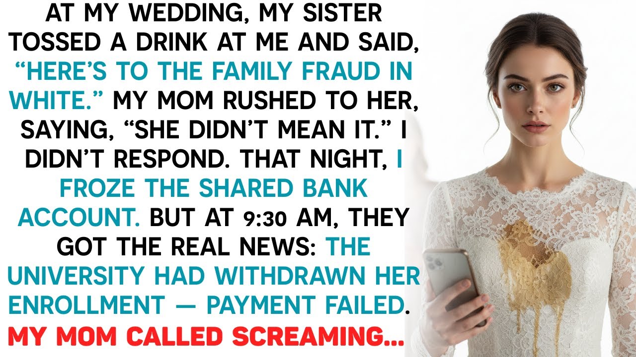 At My Wedding, My Sister Tossed A Drink At Me And Said, “Here’S To The Family Fraud In White.”