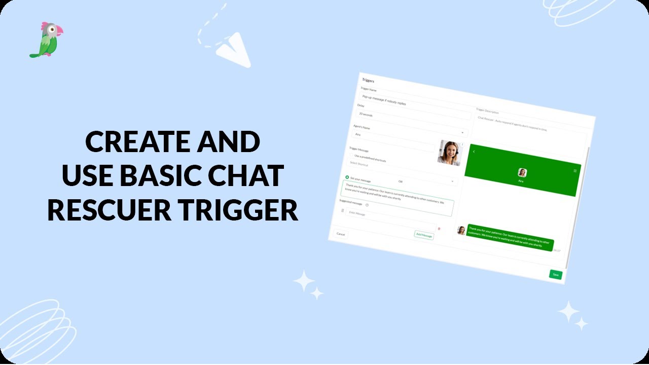 Create a basic chat rescuer trigger in tawk.to