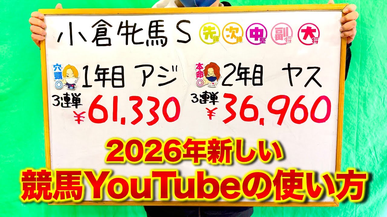 2026年は少しだけ馬券を上手くなろう ヤスアジTV22:00〜【AJCC・プロキオンS】
