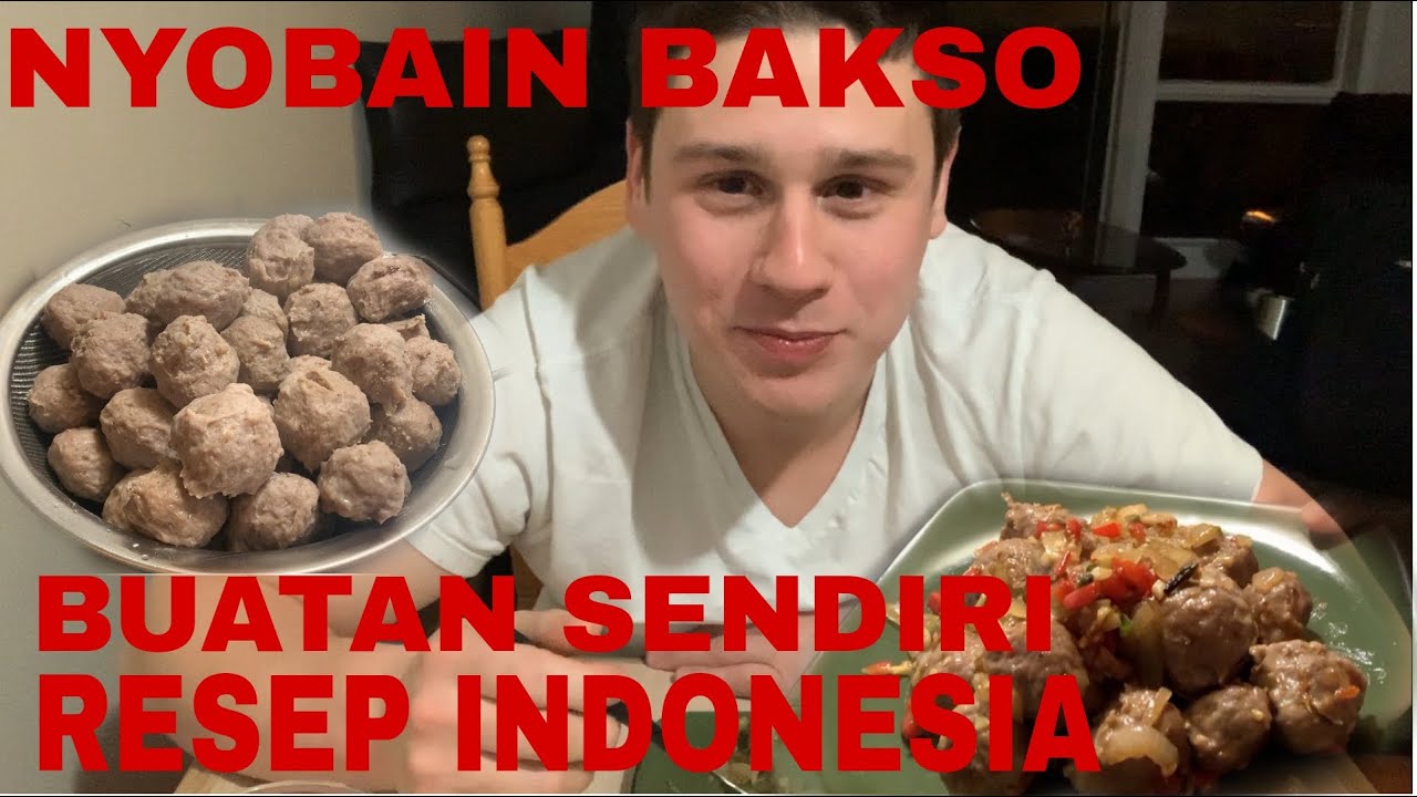 Suami bule Pertama Kali Bikin bakso || Pasti enak || Challenge Untuk Jessy