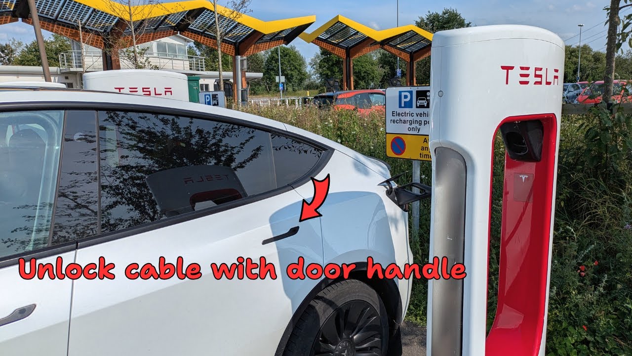 New Tesla feature - Release charge cable with rear door handle (in OTA update 2025.20)
