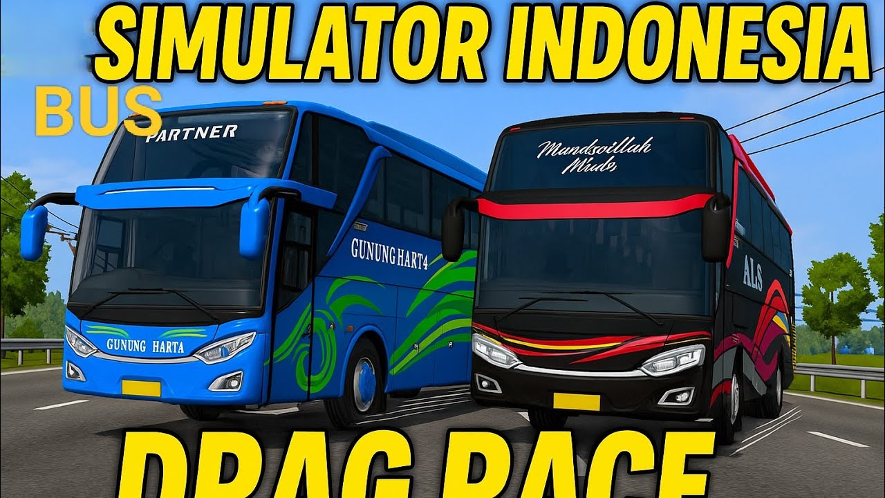 Funniest Bus Drag Race Ever in Indonesia! 😆 | BUSSIDBus Drag Race Gone Wrong! 😂 | #bussid #gaming