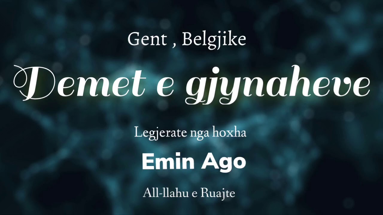 Demet e gjynaheve . Ligjerate e mbajur nga hoxha Emin Ago All-llahu e ruajte ne Gent Belgjike