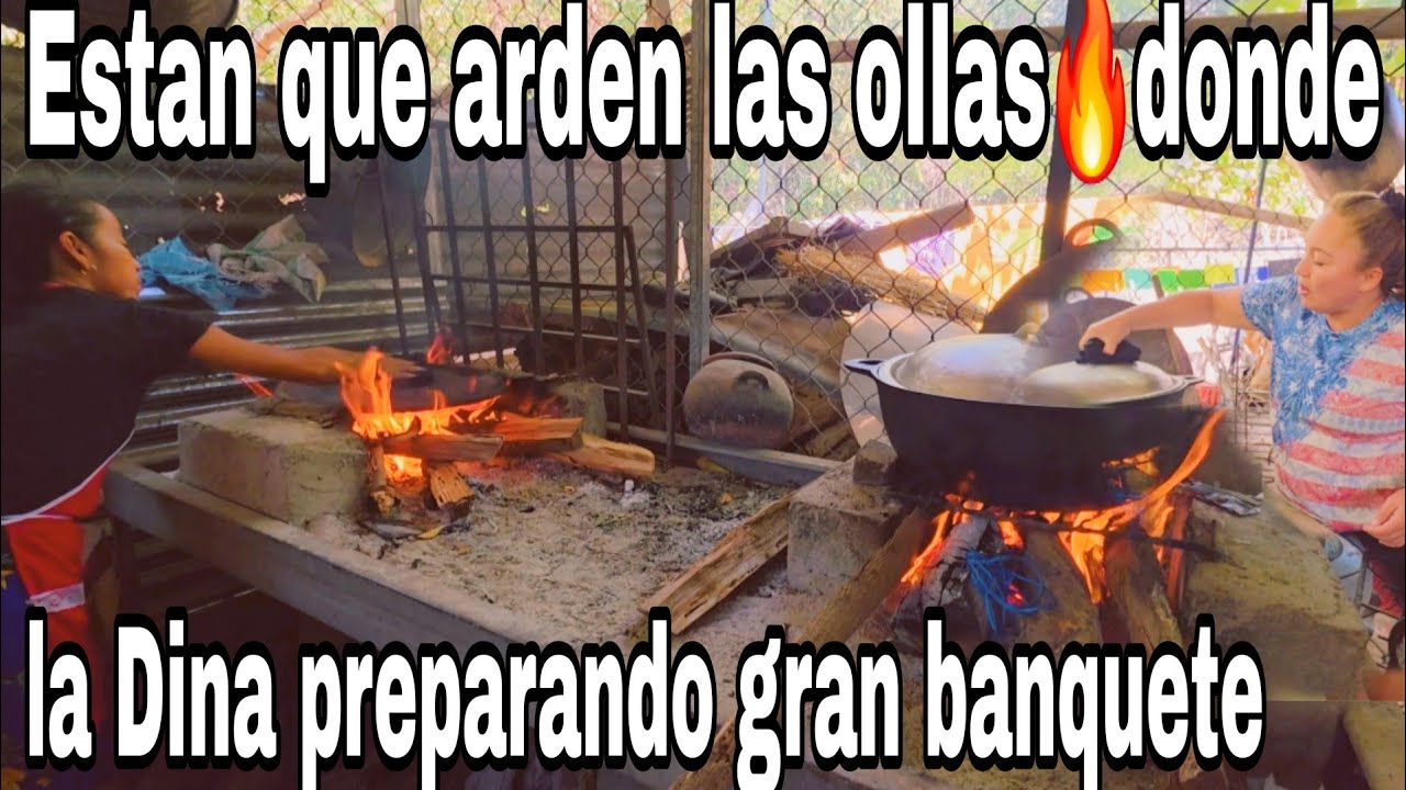Estan que arden las ollas🔥donde la Dina preparando el gran banquete😳😱