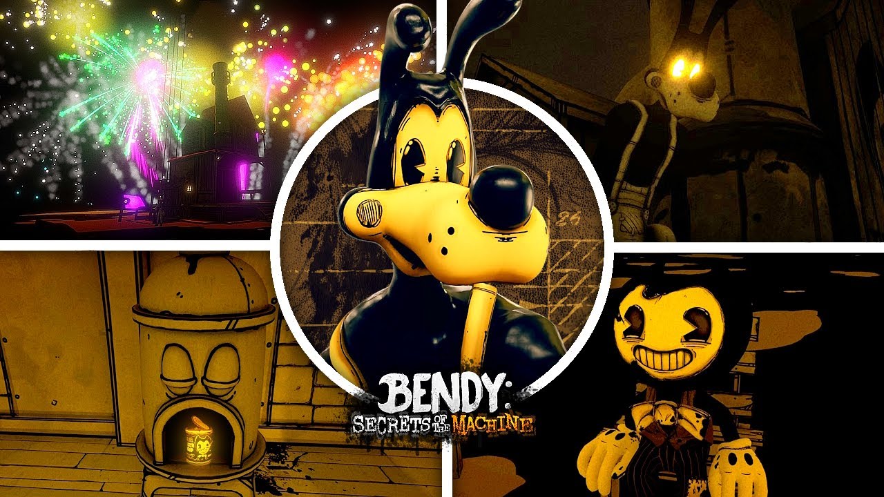 Bendy: Secrets of the Machine - Lone Wolf EVENT & ALL Secrets (Bright Mode Showcase)
