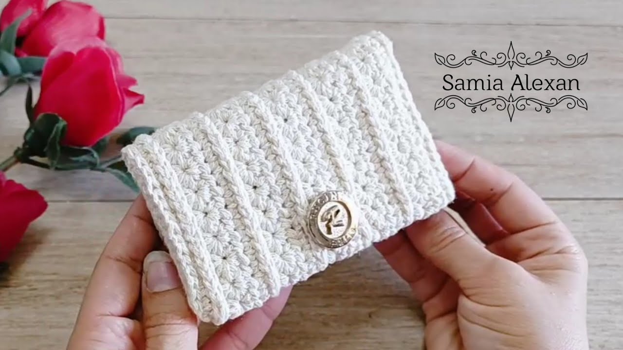 crochet card holder/crochet wallet/Porte-cartes en crochet|Gehäkelter Kartenhalter