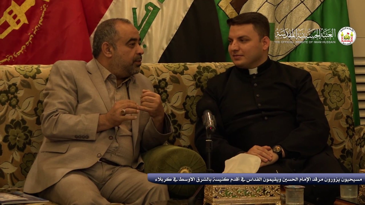مسيحيون يزورون مرقد الإمام الحسين ويقيمون القداس في أقدم كنيسة بالشرق الاوسط في كربلاء