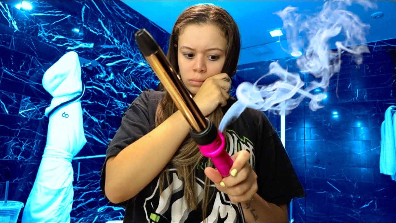 my hair curler almost caught on fire.. | HeyItsSarai