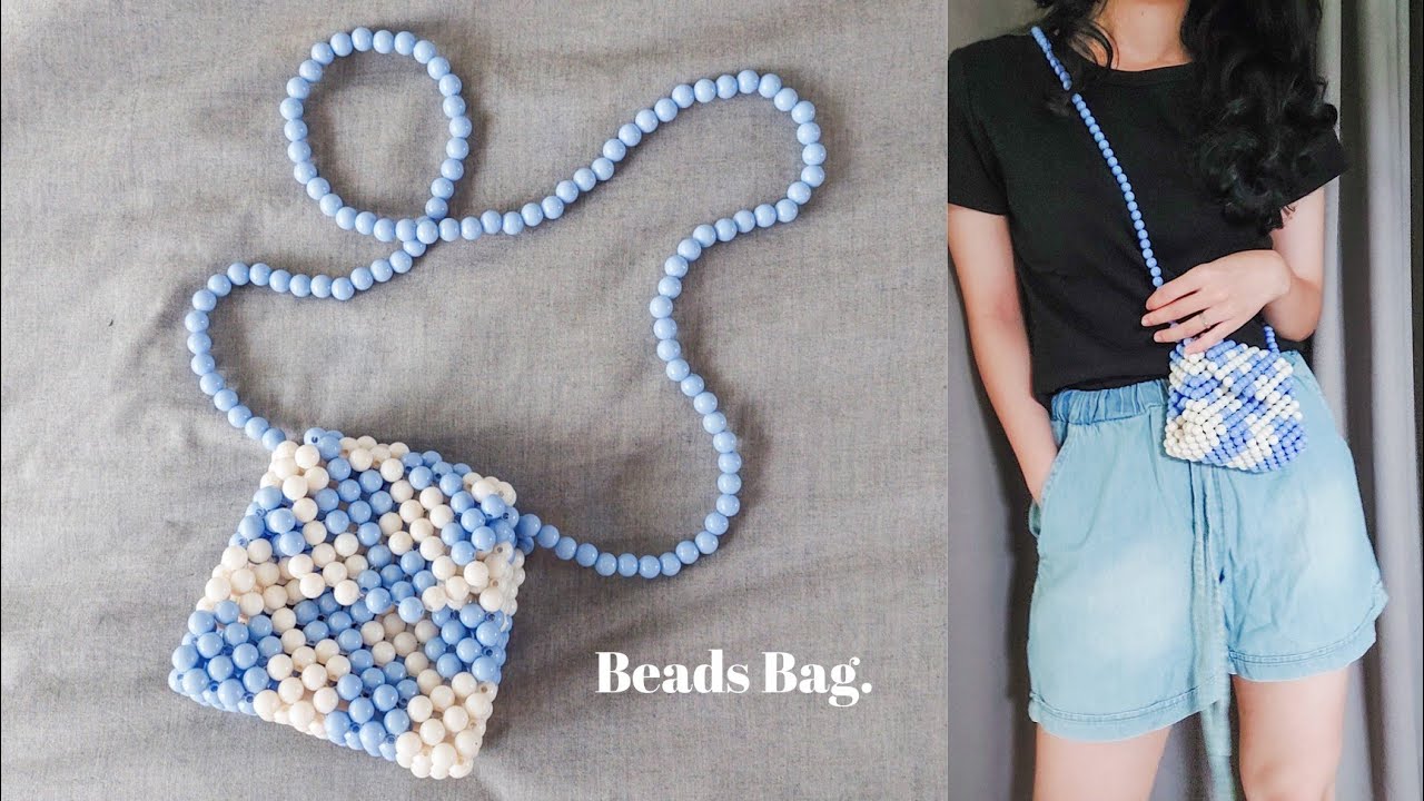 DIY Beaded Bag | How To Make Beaded Bag | Tutorial Cara Membuat Tas Manik | Beads Bag | Pearl Bag