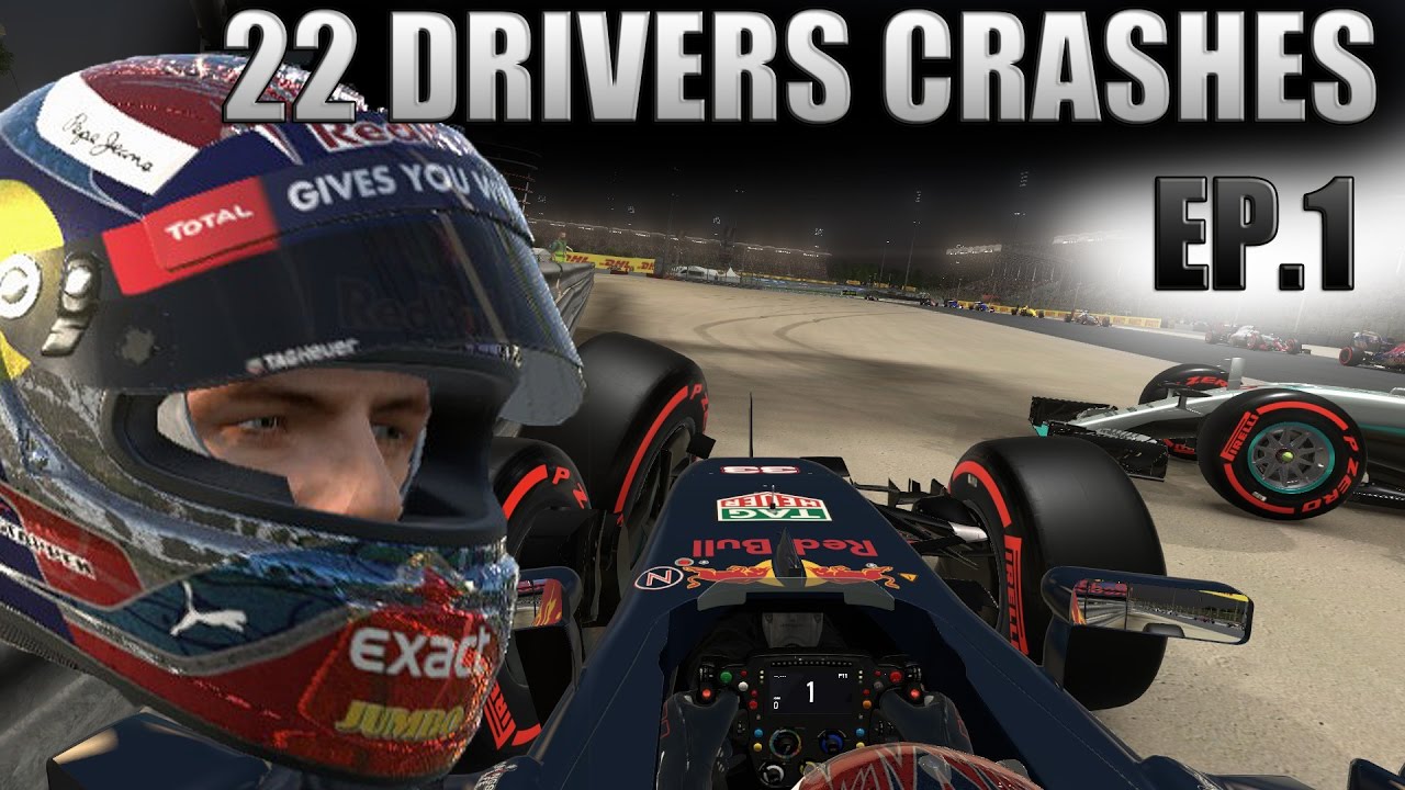 F1 2016 - MAX VERSTAPPEN | 22 DRIVERS CRASHES EP.1