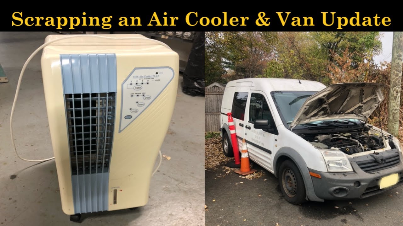 Scrapping an Air Cooler - How Much Copper is Inside? - Progress on the Van - ASMR Metal Scrapping
