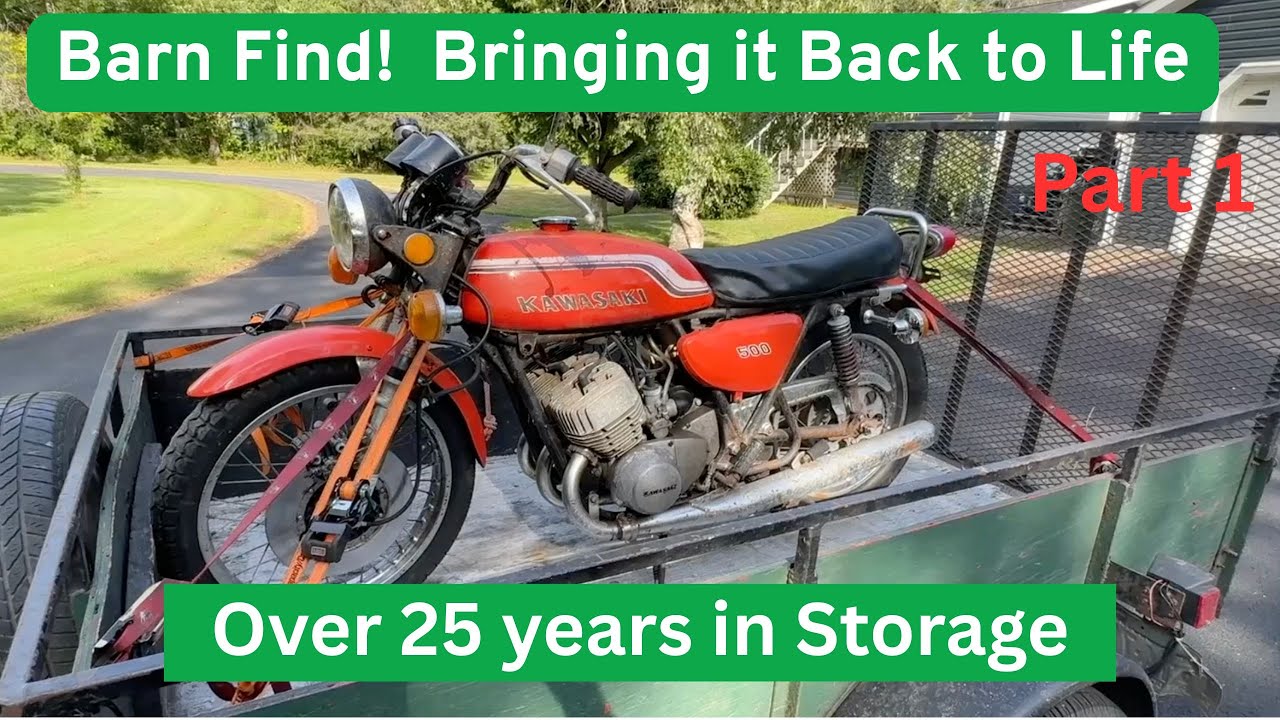 Barn Find:1972 Kawasaki H1-b 500, Back to life after 25years (H2 750, S1, S2, S3) Restoration Part 1
