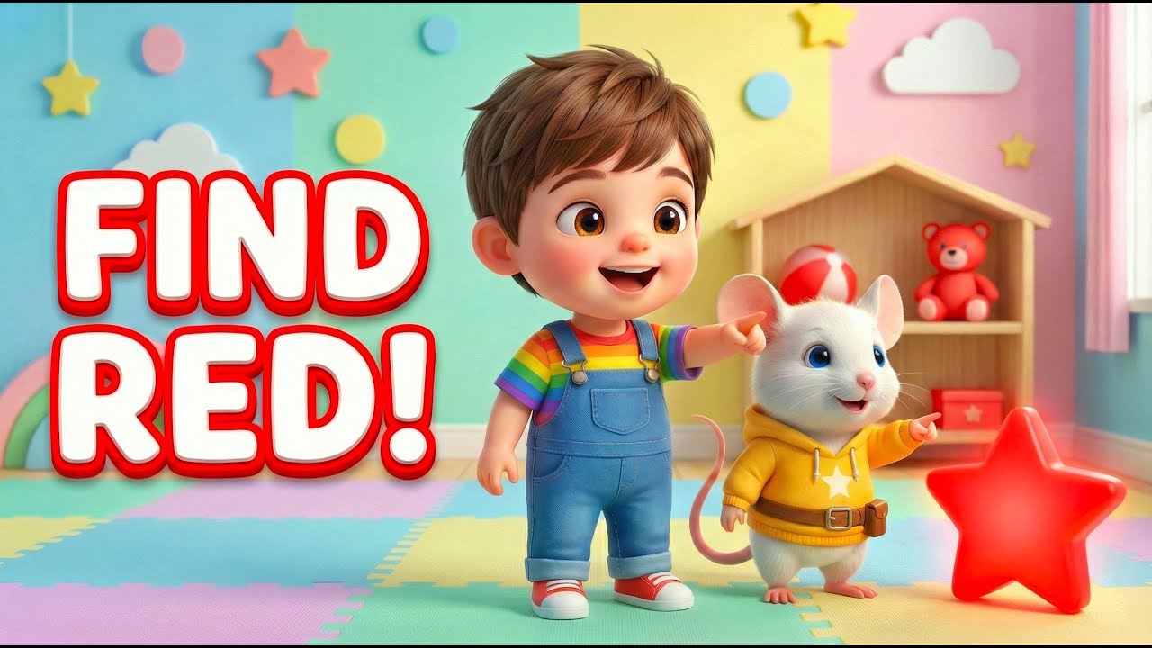Find the RED Toys 🔴 | Guess & Learn with Leo and Snowy | Kids Learning Video