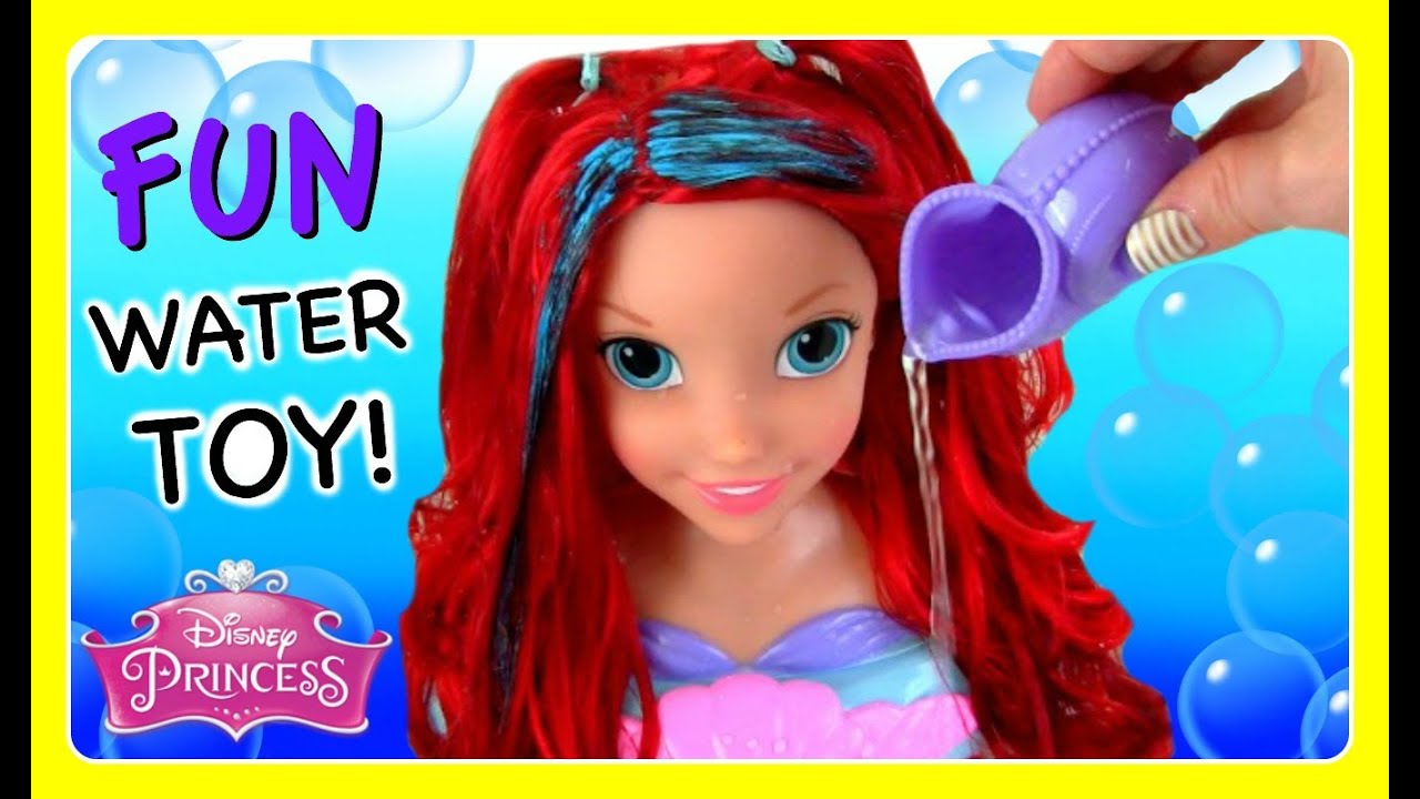Bath Water Toys DISNEY PRINCESS!  The Little Mermaid Ariel Styling Head Pool Party Bath Toys!  Bath