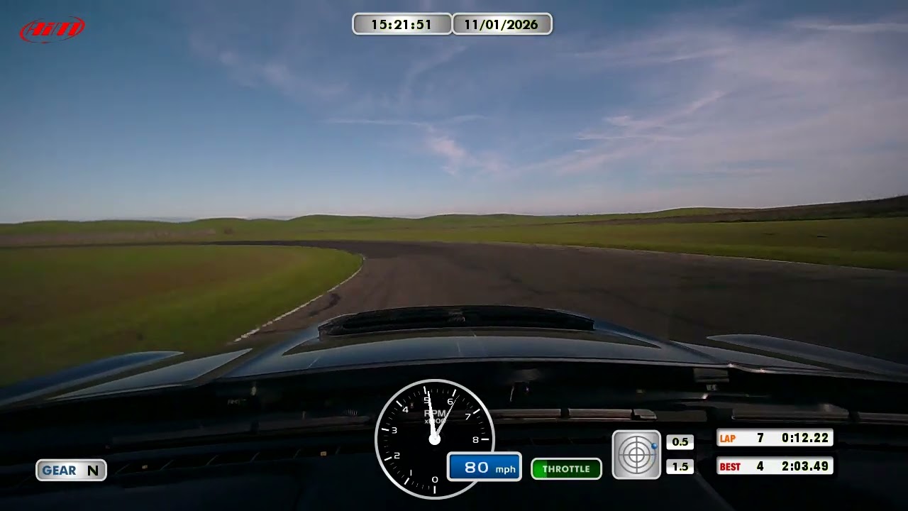 1/11/26   21GT500 set a PB Thunderhill East adv gold group