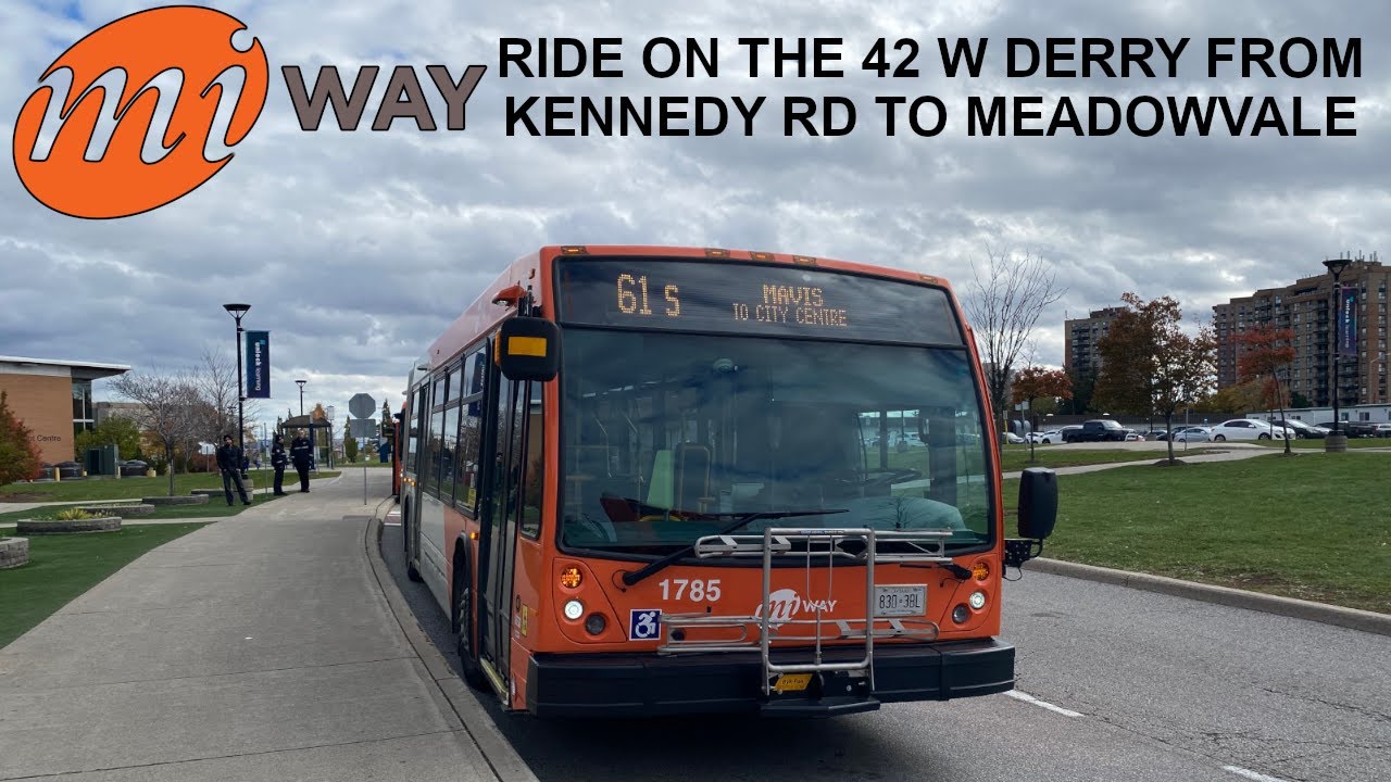 MiWay | A ride on a 2017 Nova Bus LFS Artic (1791) on the 42 W Derry
