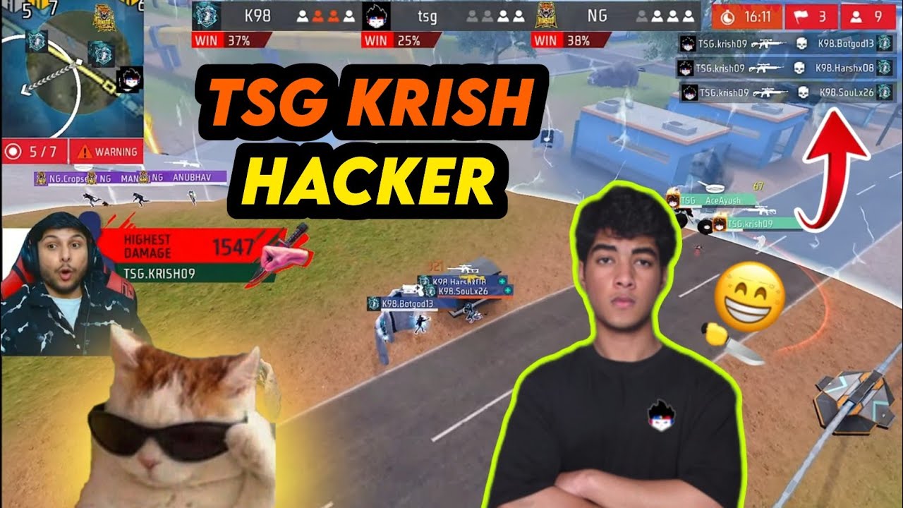 Tsg Krish 1 Vs 3 🤯 With Headshot | Team Elite 💙 Vs Godl 🧡 Vs Tsg Army ❤️ | Nonstop Gaming Reaction |