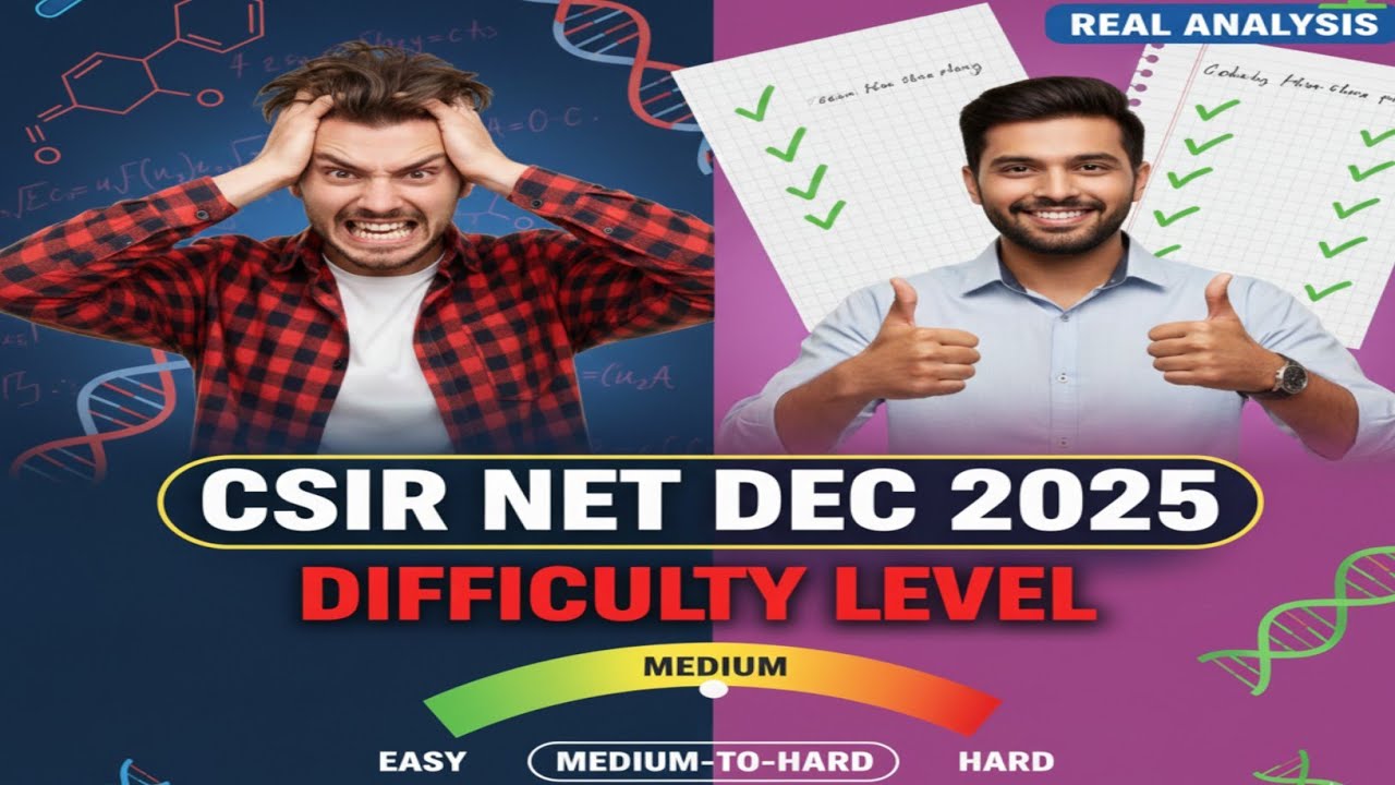 CSIR NET December 2025 Paper Analysis | Difficulty Level Revealed! |  Anil Choudhary