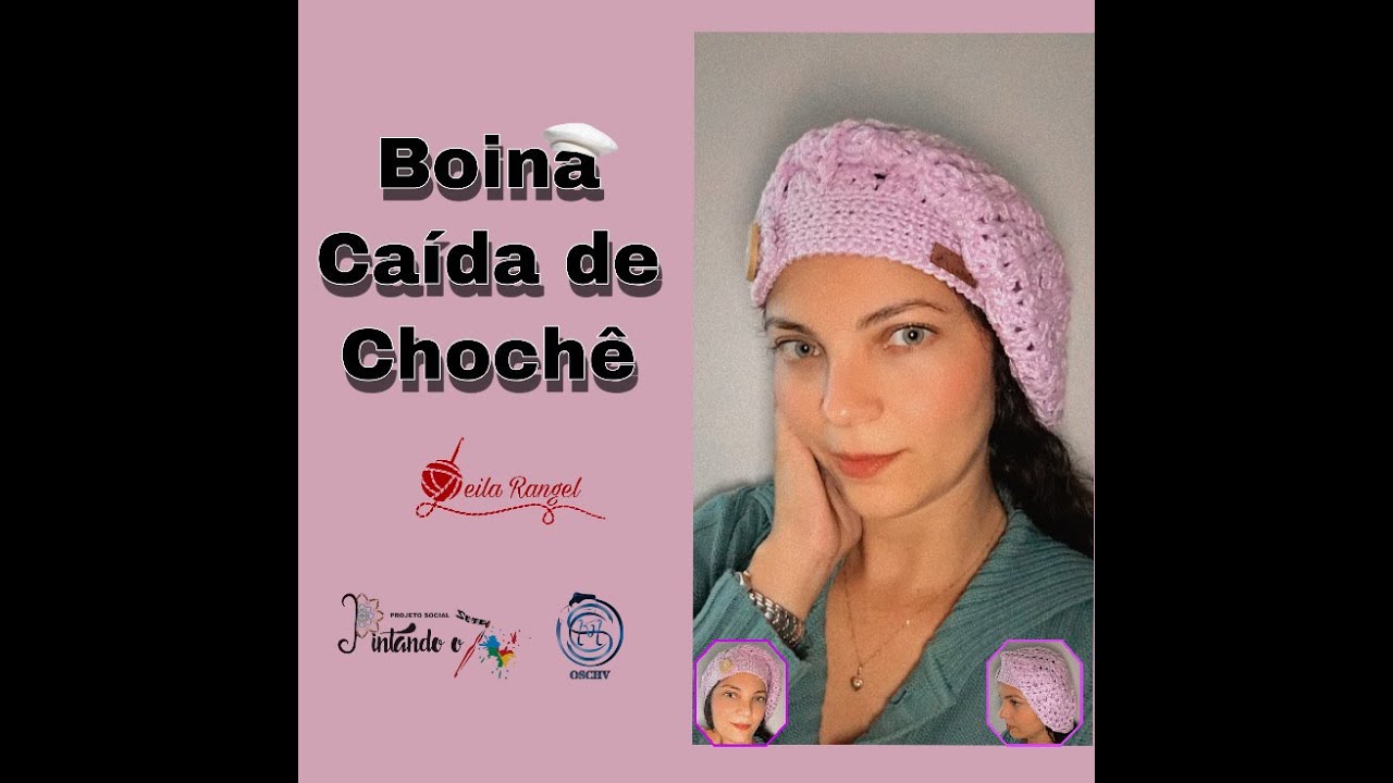 BOINA CAÍDA DE CROCHÊ - Leila Rangel Crochê