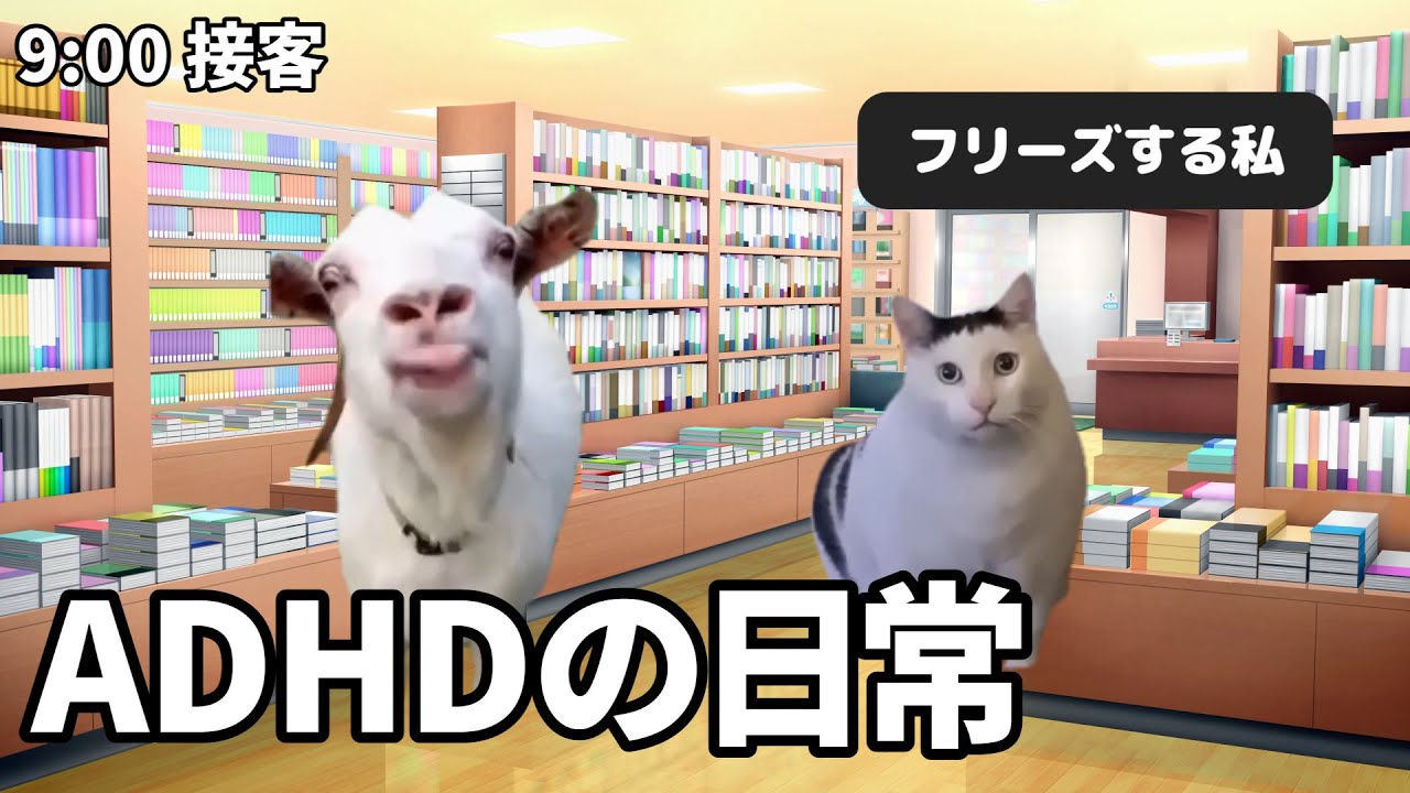 ADHDの日常（猫ミーム 猫マニ）