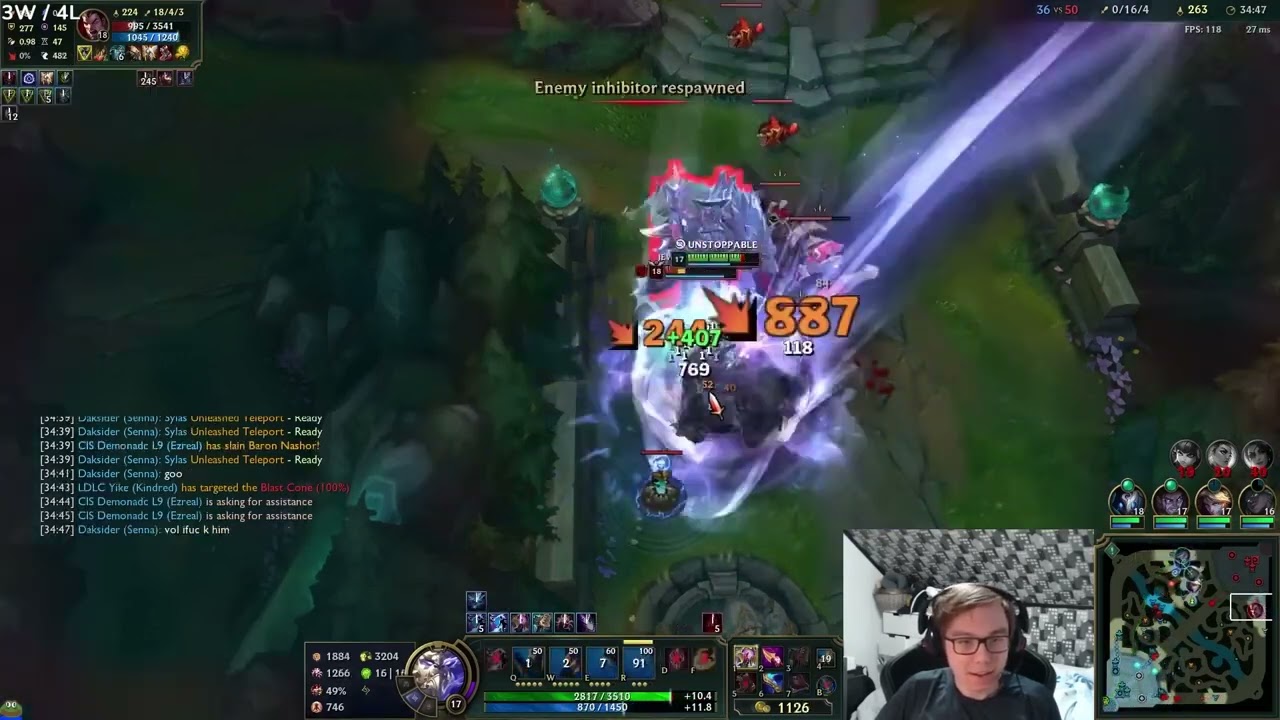 0/16 Volibear vs 18 kills Darius - League of Legends Clips Twitch Highlights