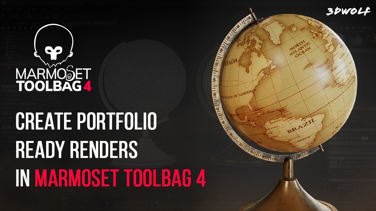 Marmoset Toolbag 4 Beginners Tutorial - Rendering a game asset in Marmoset Toolbag 4