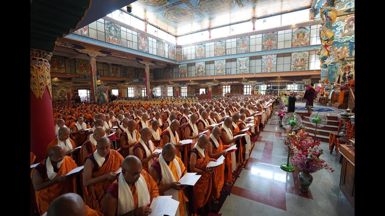 HH Karma Kuchen Rinpoche Bestows Khenpo & Khenmo Certification to Recent Graduates.嘎玛古钦法王访南卓林寺part 2