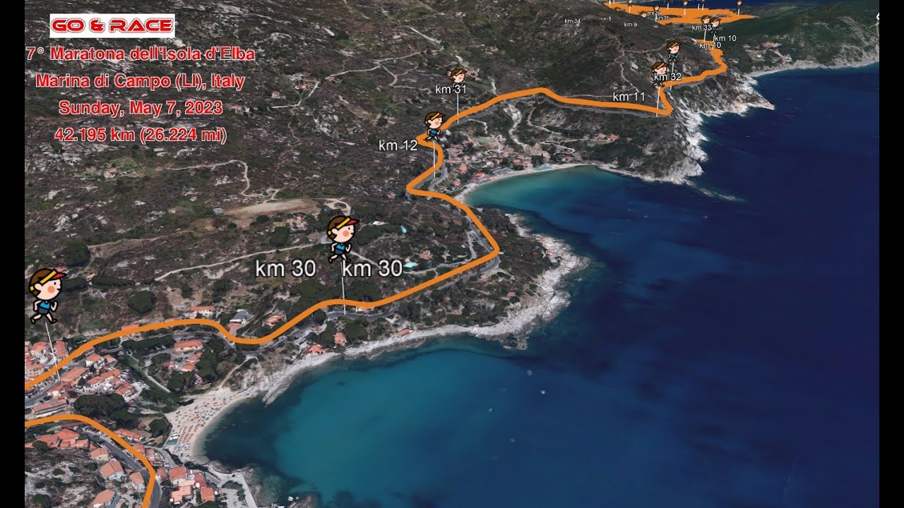 7° Maratona dell'Isola d'Elba: vola sul percorso di gara!