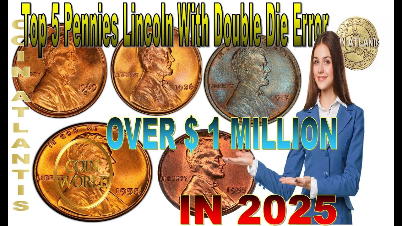 Top 5 Lincoln Pennies with Double Die Error .OVER $1 MILLION