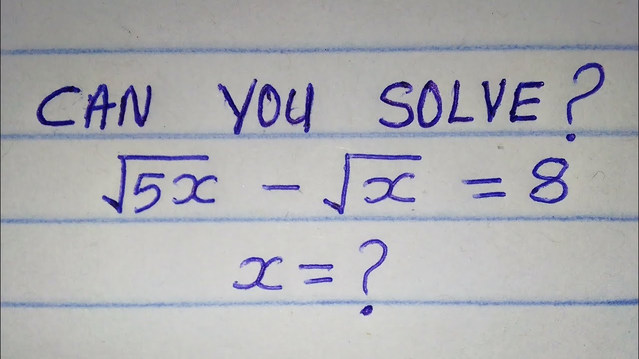 can you solve? | A Nice Tricky Math Algebra Problem | Math Olympiad Question 