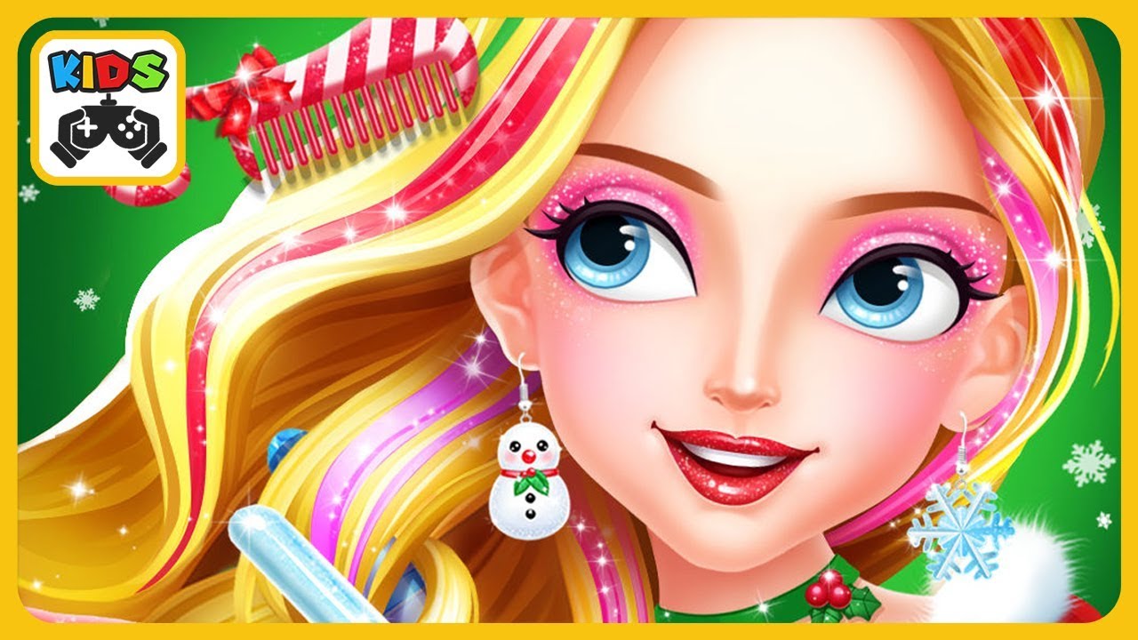 Новогодний салон красоты * игра для девочек на Рождество * Christmas Hair Salon by Libii