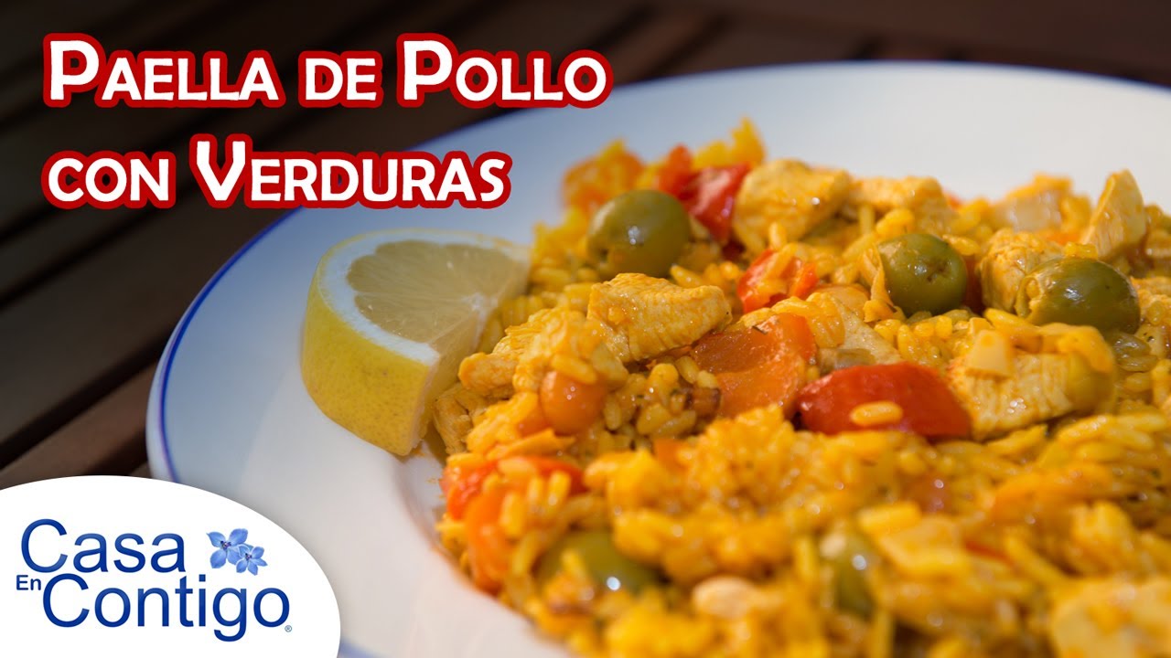 Paella de Pollo con Verduras Receta Facil