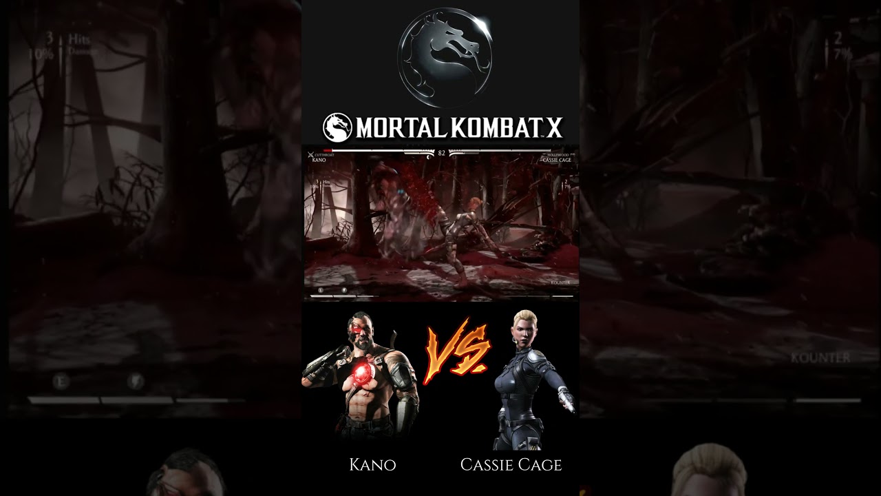 Mortal Kombat X Kano vs Cassie Cage #mortalkombatx #mkx #yoboiirobby #fatality #mortalkombat