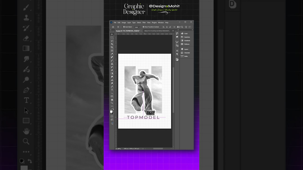 How to Create a Top Model Poster Design | Photoshop Tutorial | Design X Mohit #photoshop