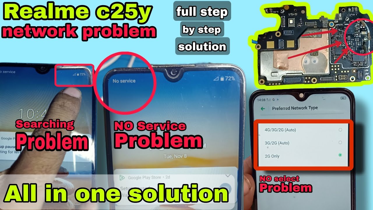 Realme c25y network problem| Realme c25y no service | Realme c25y emergency call || solution 🔥