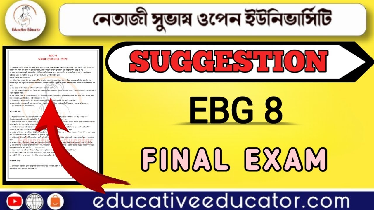 FINAL EXAM SUGGESTION 2023 / BDP EBG 8