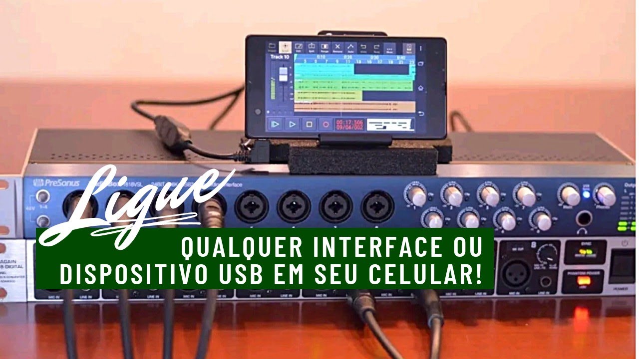 Gravar vídeos e audio com celular através de USB, qualquer interface, pedaleira ou mesa de som !