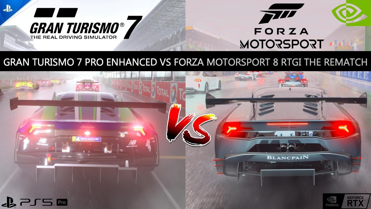 FORZA MOTORSPORT 8 RTGI UPDATE 15 VS GRAN TURISMO 7 PRO ENHANCED PS5 PRO UPDATE 1.54 | THE REMATCH |