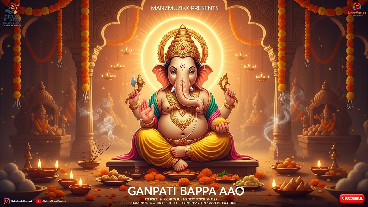 Ganpati Bappa Aao 🙏 | Peaceful Ganesh Bhajan | Ganesh Chaturthi Song | Divine Bhakti Pravaah