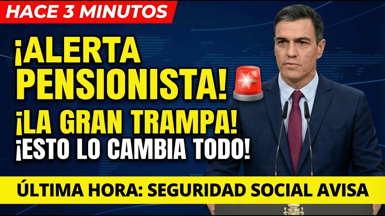🚨 Hace 3 minutos ¡ALERTA PENSIONISTA! AVISO de la SEGURIDAD SOCIAL URGENTE: No caigas en la TRAMPA