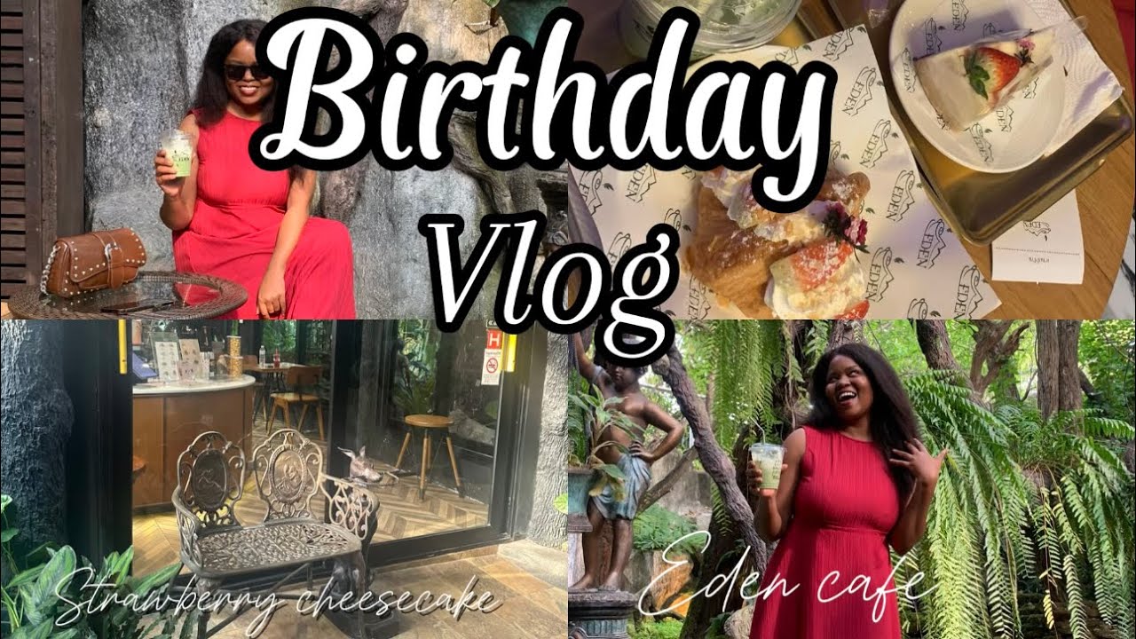 Vlog💡: Celebrate my birthday 🎂at a cute cafe in Thailand// Eden Cafe in Nakhon Sawan 🇹🇭// Night swim