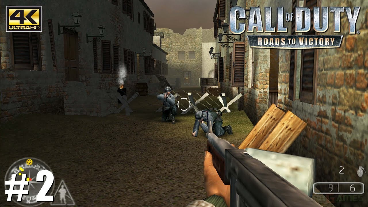 Call of Duty: Roads to Victory - PSP Playthrough 4k 2160p / Mouse & Keyboard / GlovePIE PART 2