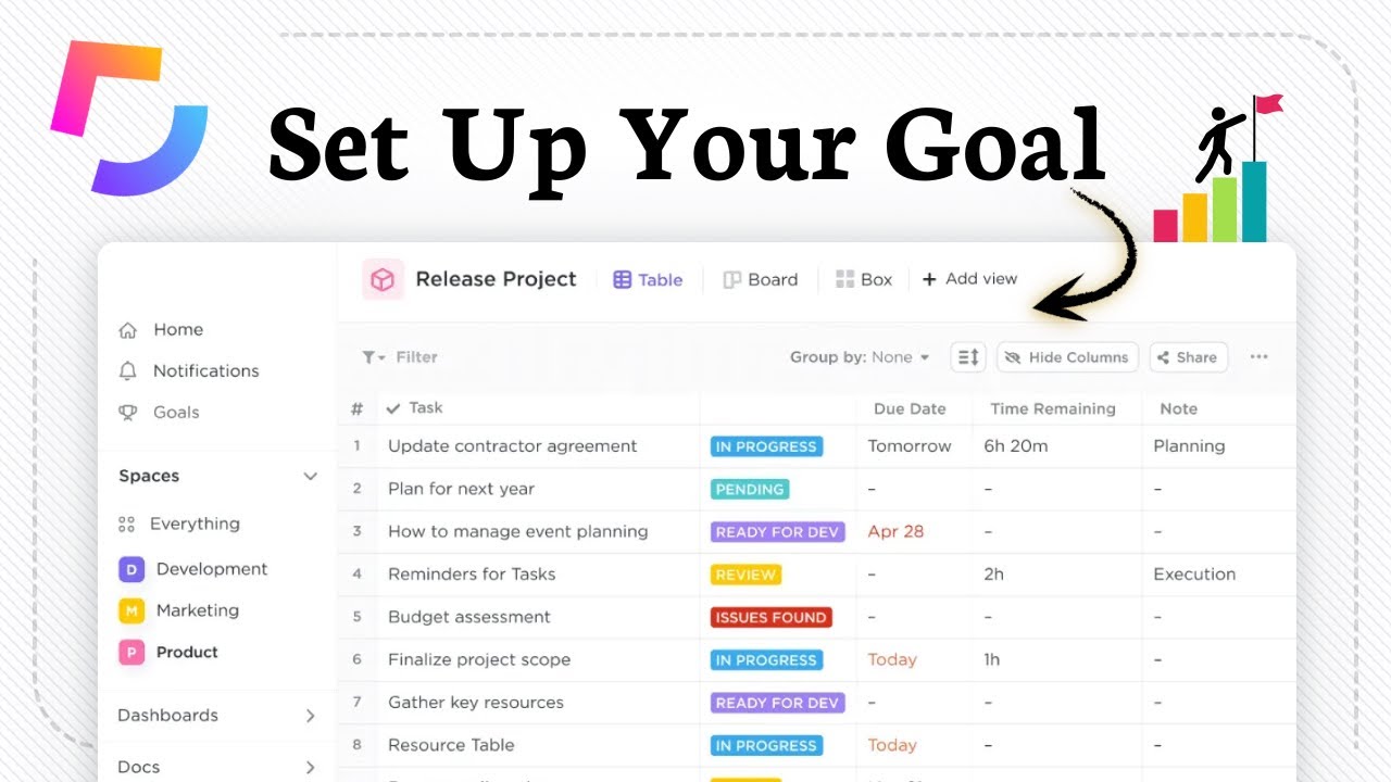 How to Set Up Goal in ClickUp (Simple Goal Tracking)