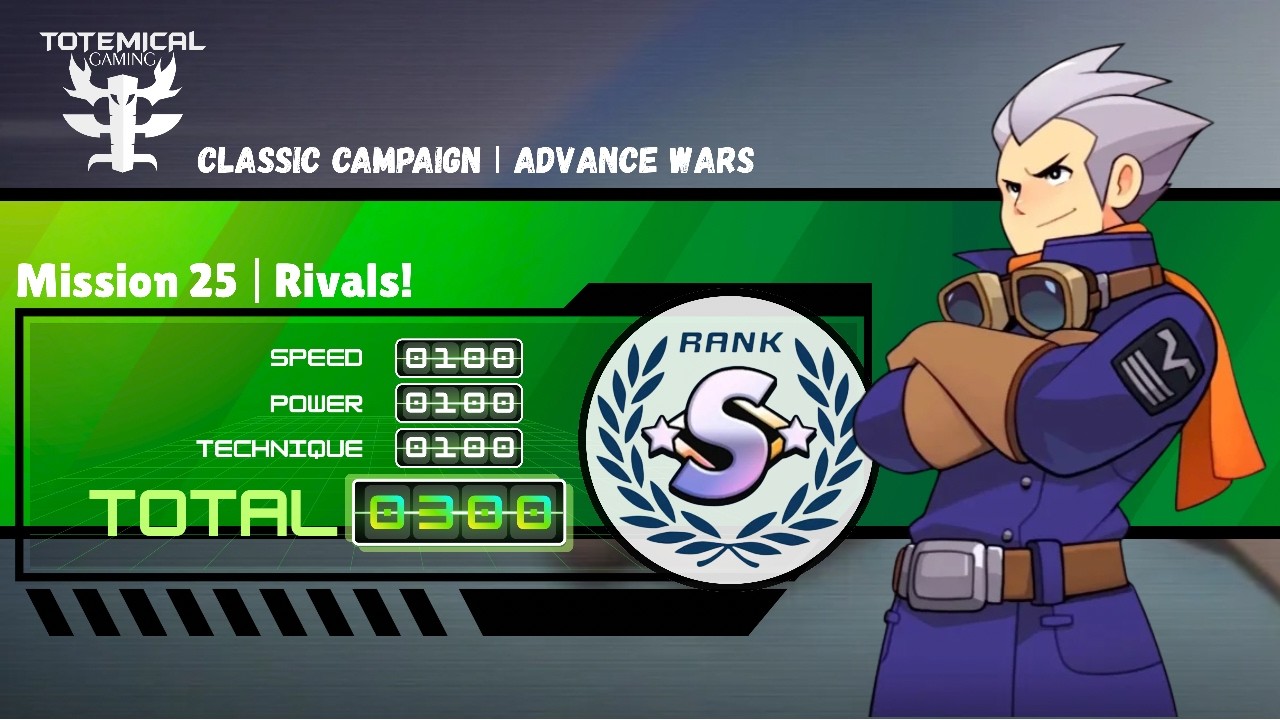 Advance Wars 1+2: Reboot Camp - AW1 Campaign - Mission 25: Rivals! (Rank S, Score: 300)