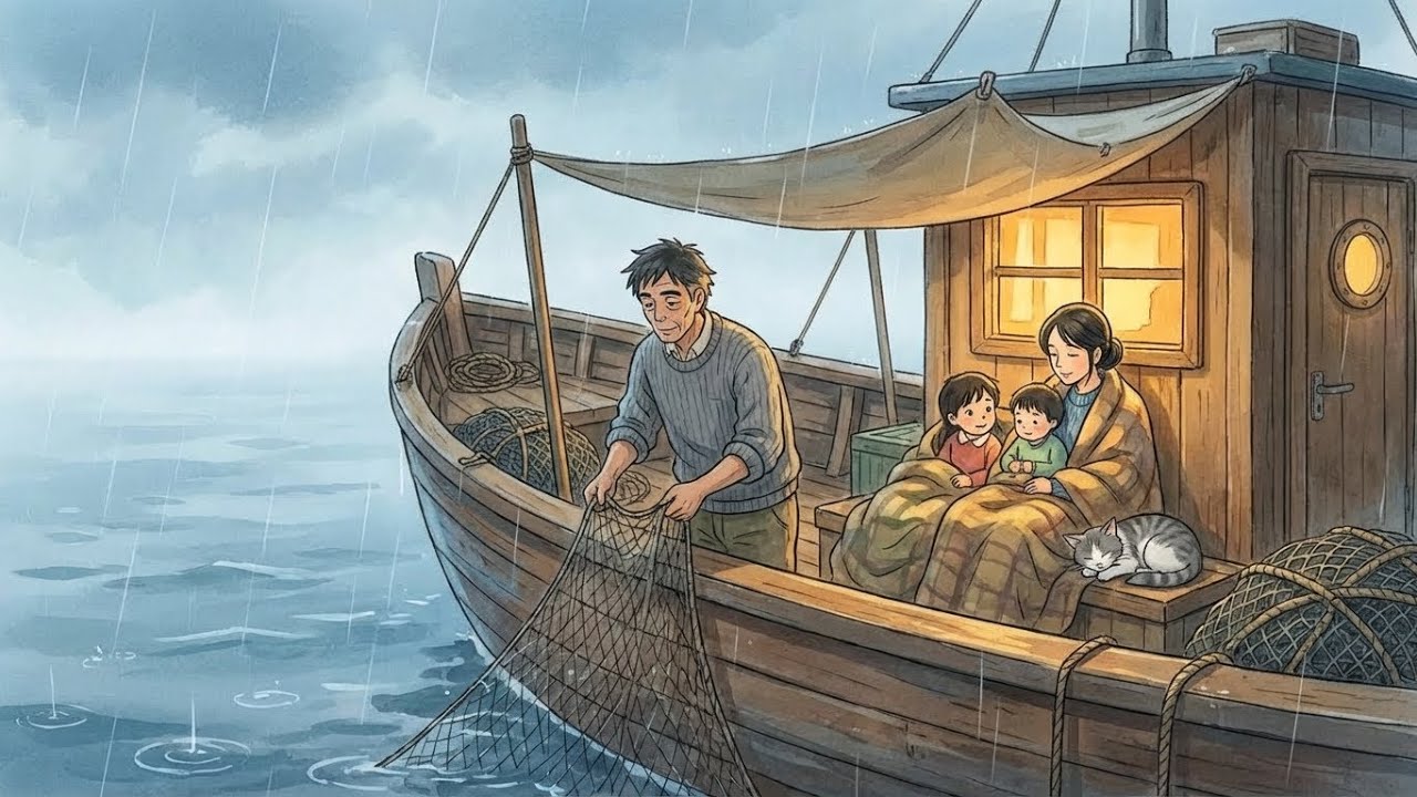 Rain, Routine, and a Gentle Life at Sea | Cozy Ghibli-Style ASMR Animation