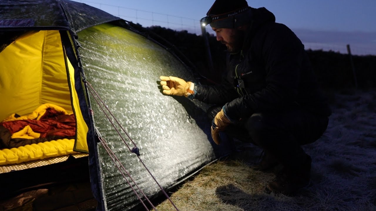 Sub-Zero Winter Ice Camp in the Black Label Hilleberg Soulo Tent